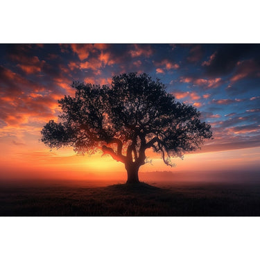 Tree Silhouette Painting